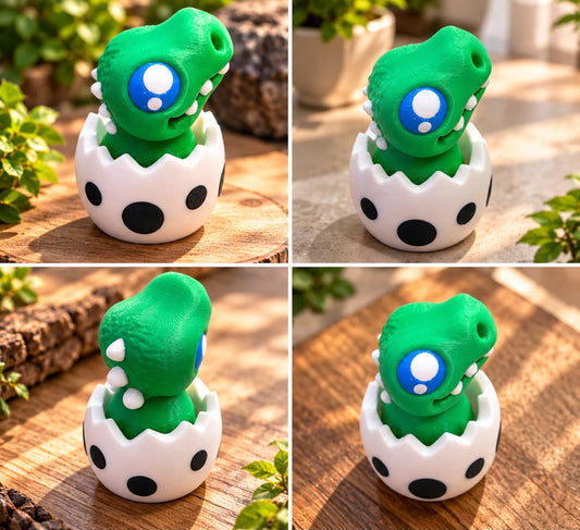 Dinozaur w jajku 3D – zielony