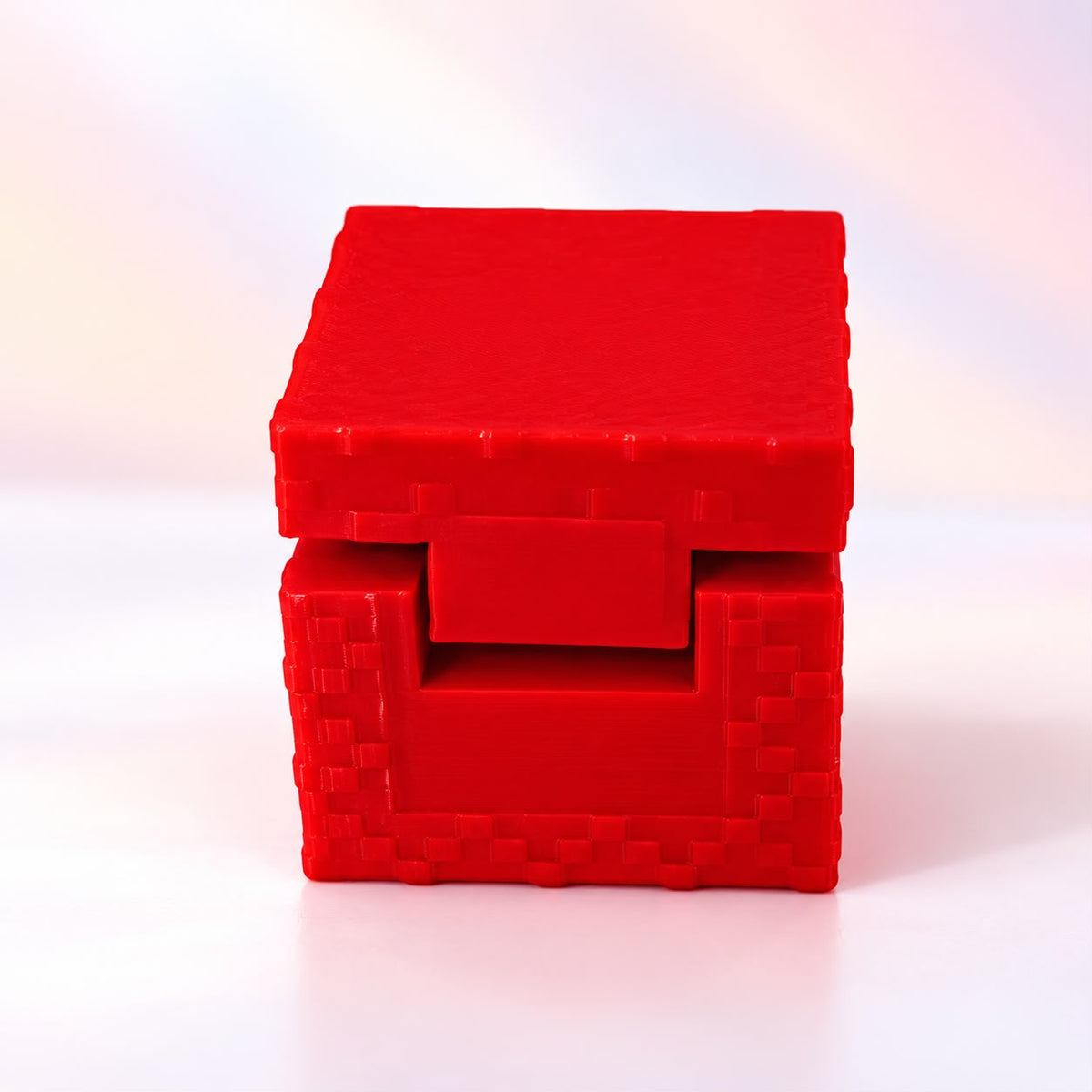Kostka pikselowa 3D – czerwona