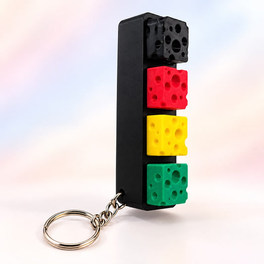 Brelok 4 kostki sera 3D – kolorowy