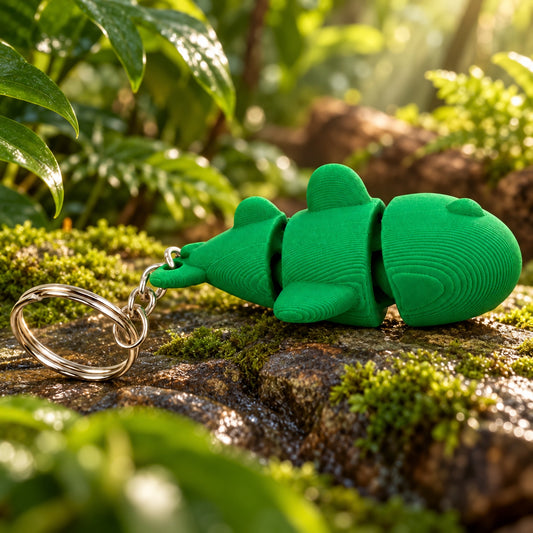 Brelok zielona figurka Flexi 3D – ruchomy